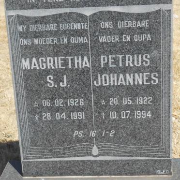 NAUDE Petrus Johannes 1922-1994 &amp; Magrietha S.J. 1926-1991