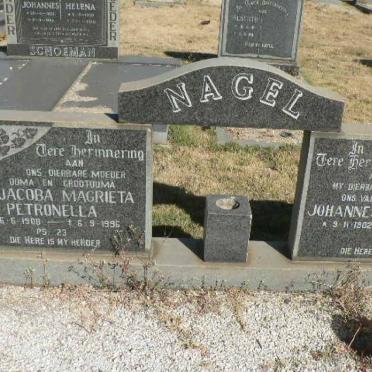 NAGEL Johannes Arnoldus 1902-1985 &amp; Jacoba Magrieta Petronella 1908-1996