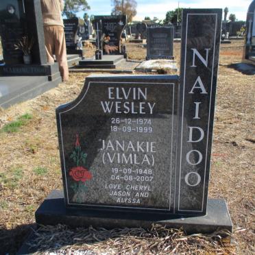 NAIDOO Elvin Wesley 1974-1999 :: NAIDOO Vimla 1948-2007