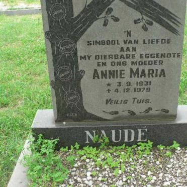 NAUDE Annie Maria 1931-1979