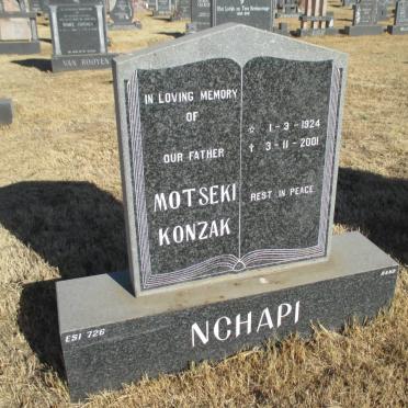 NCHAPI Motseki Konzak 1924-2001