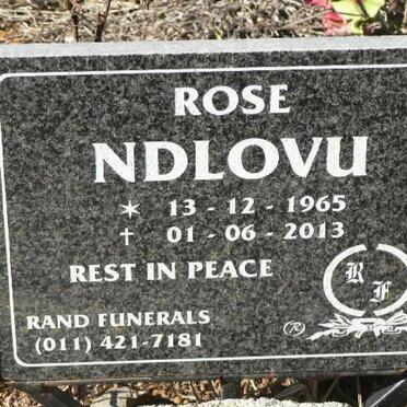 NDLOVU Rose 1965-2013