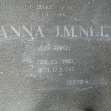 NEL Anna J.M. nee RONGE 1883-1966