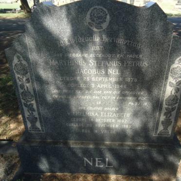 NEL Marthinus Stefanus Petrus Jacobus 1879-1946 &amp; Wilhelmina Elizabeth 1887-1963