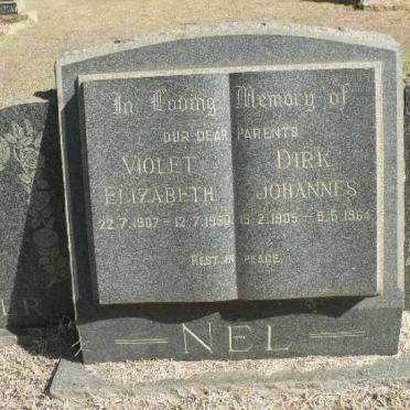 NEL Dirk Johannes 1905-1964 &amp; Violet Elizabeth 1907-1950