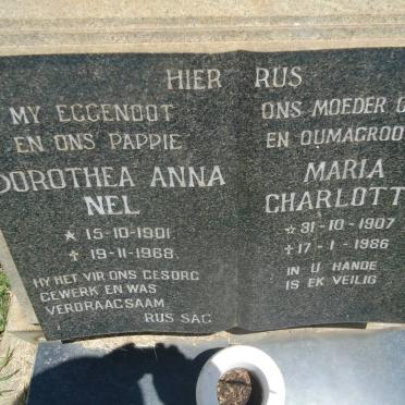 NEL Dorothea Anna 1901-1968 &amp; Maria Charlotte 1907-1986