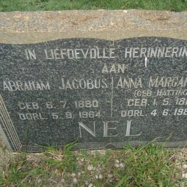 NEL Abraham Jacobus 1880-1964 &amp; Anna Margaretha HATTINGH 1887-1980