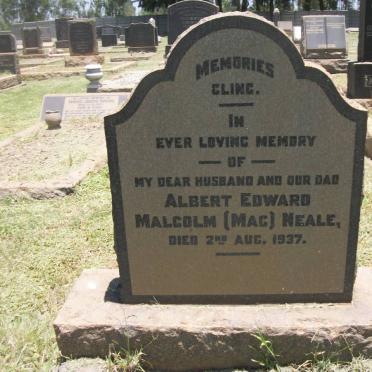 NEALE Albert Edward Malcolm -1937