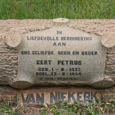 NIEKERK Gert Petrus 1933-1954