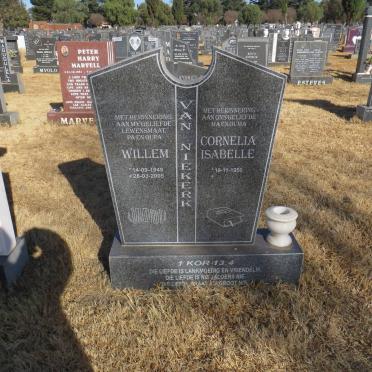 NIEKERK Willem, van 1949-2005 &amp; Cornelia Isabelle 1950-