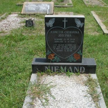 NIEMAND Jeanett Catharina Josephia 1952-1961