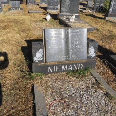 NIEMAND Cornelius Coenraad 1929- &amp; Hester Carolina 1931-1989