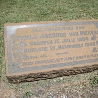 NIEKERK Dewald Jacobus, van 1894-1943