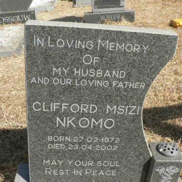 NKOMO Clifford Msizi 1972-2002