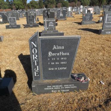 NORTJÉ Alma Dorathea 1933-2002