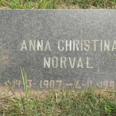 NORVAL Anna Christina 1907-1990
