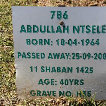 NTSELE Abdullah 1964-2004
