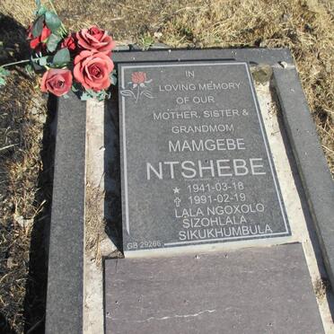 NTSHEBE Mamgebe 1941-1991