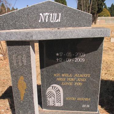 NTULI Sontu Ziyanda 2009-2009