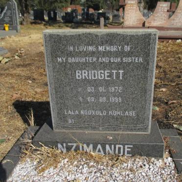 NZIMANDE Bridgett 1972-1999