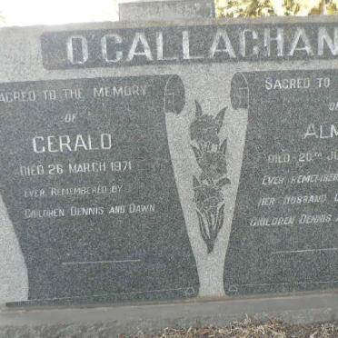O'CALLAGHAN Gerald -1971 &amp; Alma -1960