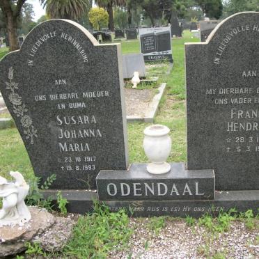 ODENDAAL Frans Hendrik 1915-1979 &amp; Susara Johanna Maria 1917-1993