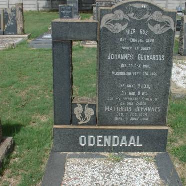 ODENDAAL Johannes Gerhardus 1918-1955 :: ODENDAAL Mattheus Johannes 1894-1960