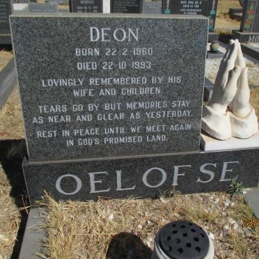 OELOFSE Deon 1960-1993