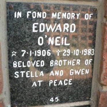 O'NEIL Edward 1906-1983