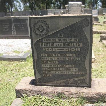 ONSELEN Martin, van 1884-1936