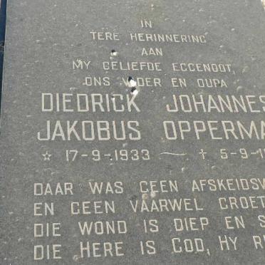 OPPERMAN Diedrick Johannes Jakobus 1933-1983