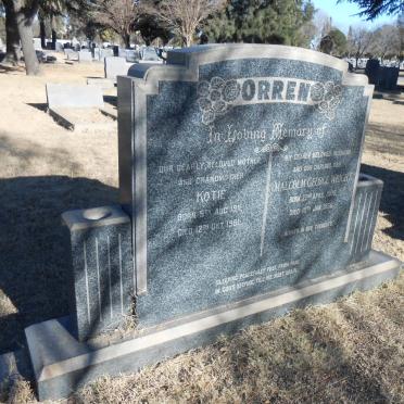 ORREN Malcolm George Wright 1906-1956 &amp; Kotie 1911-1981