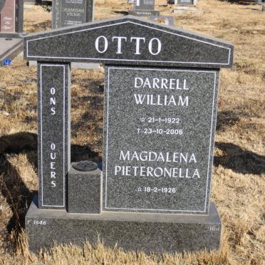 OTTO Darrell William 1922-2006 &amp; Magdalena Petronella 1926-