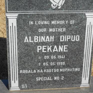 PAKANE Albinah Dipuo 1941-1999
