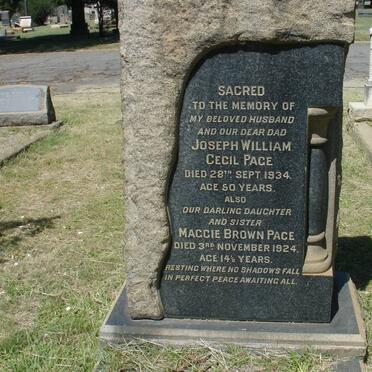 PACE Joseph William Cecil -1934 :: PACE Maggie Brown -1924