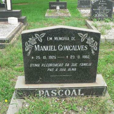 PASCOAL Manuel Goncalves 1925-1982