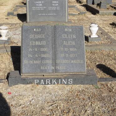 PARKINS George Edward 1900-1958 &amp; Eileen Alicia 1904-1977