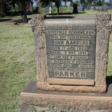 PARKER Van Aardtjie 1923-1941