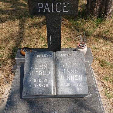 PAICE John Alfred 1926-1978 &amp; Alida MENNEN 1937-2014 :: MENNEN Bruce Hans 1970-1982