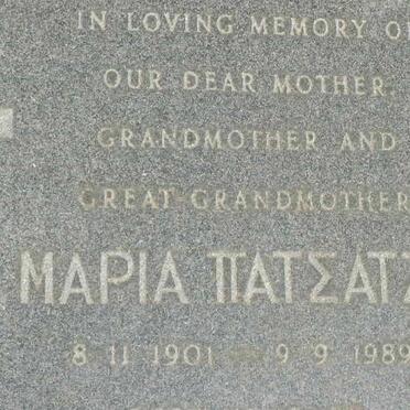 PATSATZIS Maria 1901-1989
