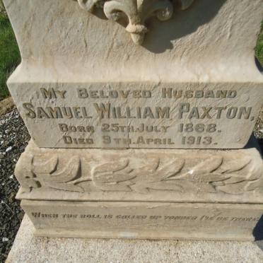 PAXTON Samuel William 1868-1913