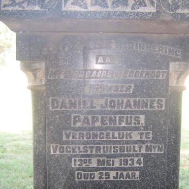 PAPENFUS Daniel Johannes -1934