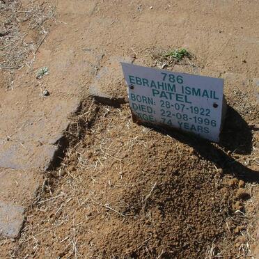 PATEL Ebrahim Ismail 1922-1996