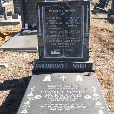 PARSAAD Vincent 1981-2012 :: NARANSAMY Phoolmunie -2002 :: WARD Rajandra -2004