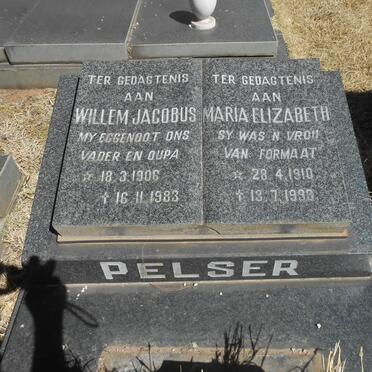 PELSER Willem Jacobus 1906-1983 &amp; Maria Elizabeth 1910-1993
