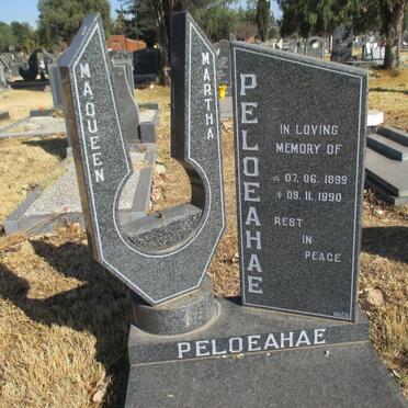 PELOEAHAE Maqueen Martha 1899-1990