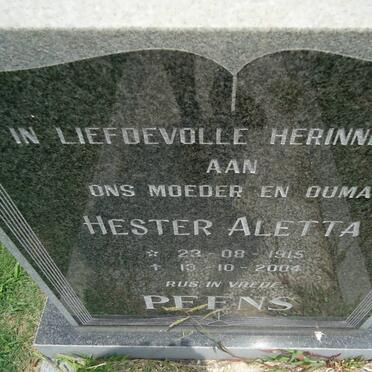 PEENS Hester Aletta 1915-2004