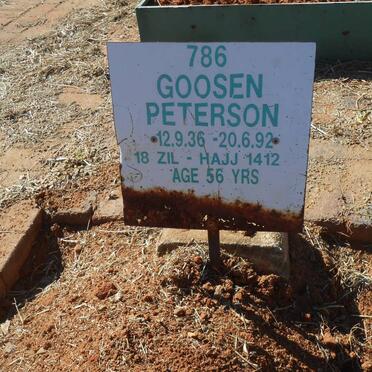 PETERSON Goosen 1936-1992