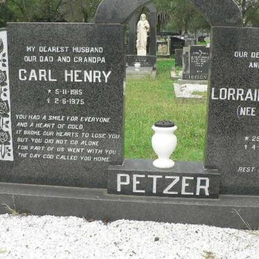 PETZER Carl Henry 1915-1975 &amp; Lorraine Rosina SEEGER 1918-2005