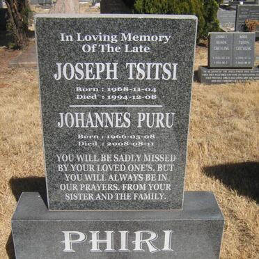 PHIRI Joseph Tsitsi 1968-1994 :: PHIRI Johannes Puru 1966-2008